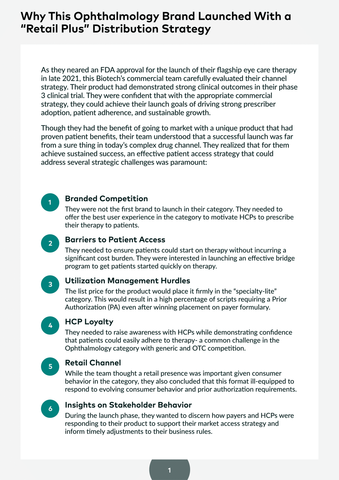 Phil Inc - Ophthalmology Launch Case Study - 2023 -2 Phil Inc - Ophthalmology Launch Case Study - 2023 -2